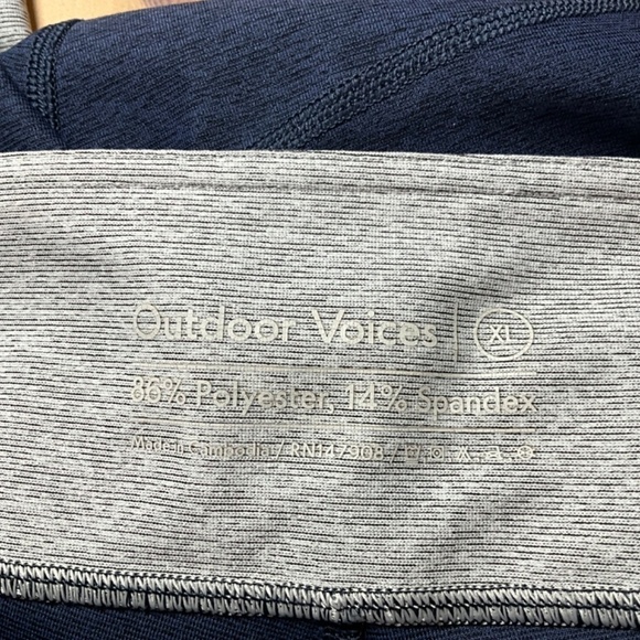 OUTDOOR VOICES Dipped Full Length Leggings in Blue Poly / Spandex Stretch Sz XL - Picture 5 of 10